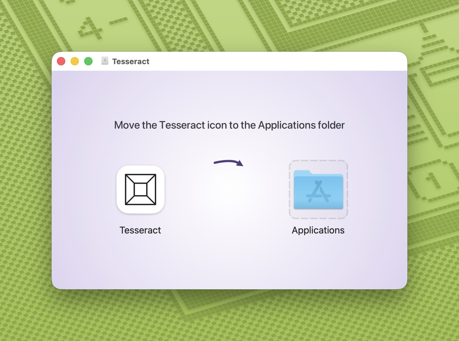 Drag Tesseract to Applications