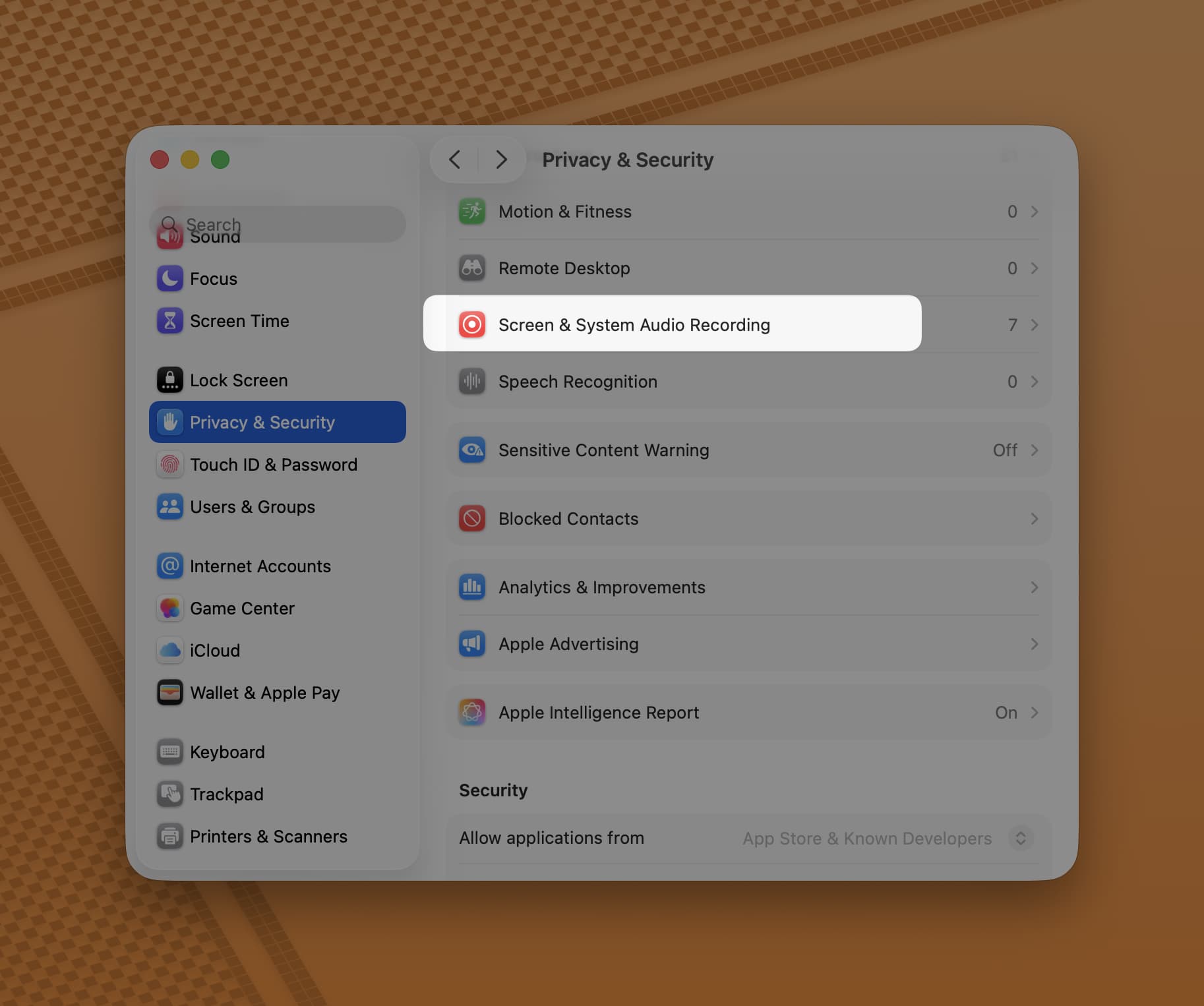 Grant Screen Recording and Accessibility permissions